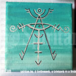 Spirituális fénypecsétes akril festmény