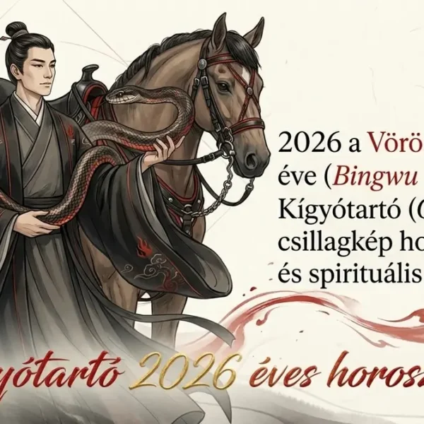 Kígyótartó éves horoszkóp 2026 – ez a Kígyótartó (Ophiuchus) csillagjegy horoszkópja a 2026 Tűz Ló évére